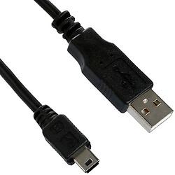 USB кабель USB-MINIUSB-0.2M, MiniUSB, 0.2 м., Чорний