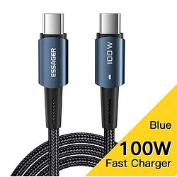 USB кабель CAB-USB-Type-C-to-Type-C-100W-1M-BLUE, Type-C, 1.0 м., Синий