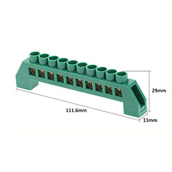 Клеммник барьерный Bridge-T-10P-Green