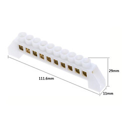 Клеммник барьерный Bridge-T-10P-White