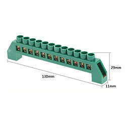 Клеммник бар'єрний Bridge-T-12P-Green