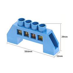 Клеммник барьерный Bridge-T-04P-Blue