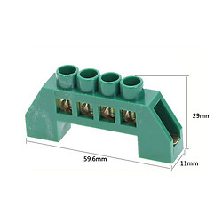 Клеммник барьерный Bridge-T-04P-Green