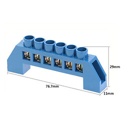 Клеммник бар'єрний Bridge-T-06P-Blue