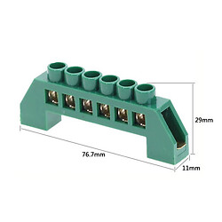 Клеммник бар'єрний Bridge-T-06P-Green