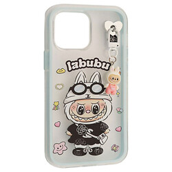 Чохол (накладка) Apple iPhone 13, Labubu, Блакитний