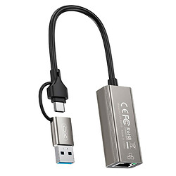 USB Hub XO HUB018, Type-C, USB, Серый