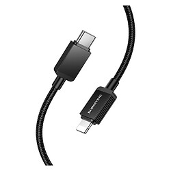 USB кабель Borofone BX120 Placer Apple iPhone SE 2022 / iPhone 14 Pro Max / iPhone 14 Plus / iPhone 14 Pro / iPhone 14 / iPhone 13 Pro / iPhone 13 Mini / iPhone 13 / iPhone 13 Pro Max / iPhone 12 Mini / iPhone 12 Pro Max, Lightning, 1.0 м., Чорний