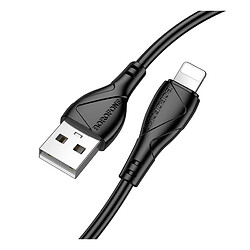USB кабель Borofone BX121 Energy Apple iPhone SE 2022 / iPhone 14 Pro Max / iPhone 14 Plus / iPhone 14 Pro / iPhone 14 / iPhone 13 Pro / iPhone 13 Mini / iPhone 13 / iPhone 13 Pro Max / iPhone 12 Mini / iPhone 12 Pro Max, Lightning, 1.0 м., Черный