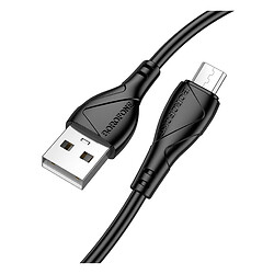 USB кабель Borofone BX121 Energy, MicroUSB, 1.0 м., Чорний