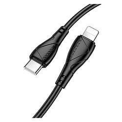 USB кабель Borofone BX121 Energy Apple iPhone SE 2022 / iPhone 14 Pro Max / iPhone 14 Plus / iPhone 14 Pro / iPhone 14 / iPhone 13 Pro / iPhone 13 Mini / iPhone 13 / iPhone 13 Pro Max / iPhone 12 Mini / iPhone 12 Pro Max, Lightning, 1.0 м., Чорний