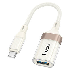 Адаптер Hoco UA39A Crystal, Type-C, USB, Бежевий