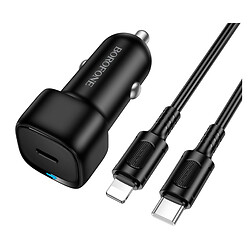 АЗУ Borofone BZ34A Cloud Apple iPhone SE 2022 / iPhone 14 Pro Max / iPhone 14 Plus / iPhone 14 Pro / iPhone 14 / iPhone 13 Pro / iPhone 13 Mini / iPhone 13 / iPhone 13 Pro Max / iPhone 12 Mini / iPhone 12 Pro Max, С кабелем, Lightning, Черный