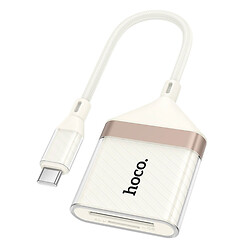Картридер Hoco UA40A Crystal, Type-C, Бежевый