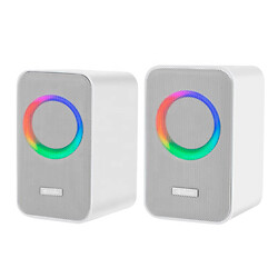 Колонки для компьютера Kisonli X20 RGB, Белый