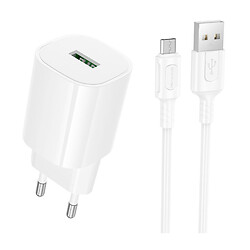 МЗП Borofone BA102A Pudding, MicroUSB, З кабелем, Білий