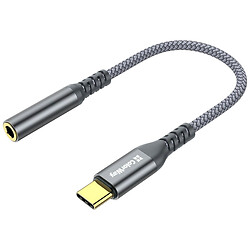 OTG адаптер ColorWay CW-AD-CJ, Type-C, 0.15 м., 3.5 мм., Серый