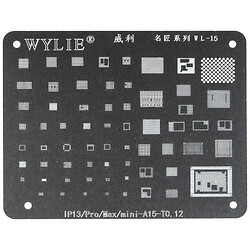 Трафарет BGA Wylie WL-15 Apple iPhone 13 / iPhone 13 Mini / iPhone 13 Pro / iPhone 13 Pro Max