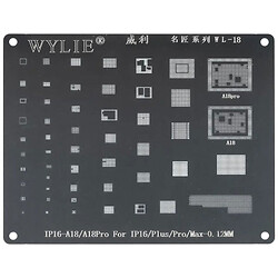 Трафарет BGA Wylie WL-18 Apple iPhone 16 / iPhone 16 Plus / iPhone 16 Pro / iPhone 16 Pro Max