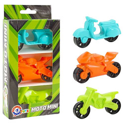 Игровой набор "Мото Мини": 3 пластиковых байка размером 7 см, Technok Toys