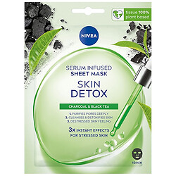 Маска для обличчя тканинна NIVEA "Детокс шкіри з сировини", 1 шт
