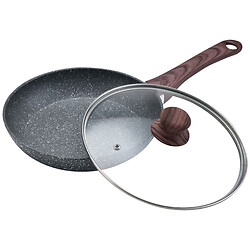 Пательня алюмінієва кована з кришкою VEZZER, d=24 см