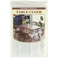 Скатерть для стола ЭВА прямоугольная прозрачная с кружевным краем, 120х150 см