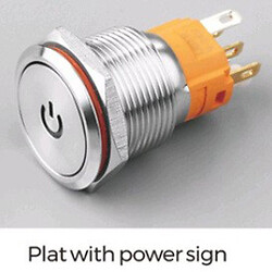 Кнопка антивандальна LB19A-P11Z-DYR9-24V-N