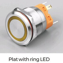 Кнопка антивандальна LB19A-P11F-EY9-24V-N