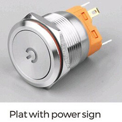 Кнопка антивандальна LB22A-P11Z-DYR9-24V-S