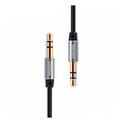 AUX кабель Remax L-100, 3,5 мм., 1.0 м., Чорний
