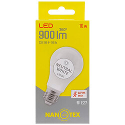 Лампа LED з датчиком руху NANOTEX A60, 10Вт, Е27, 4100К, 220В