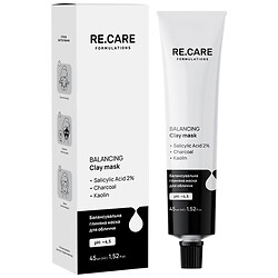 Маска для лица глиняная RE.CARE Balancing, 45 мл