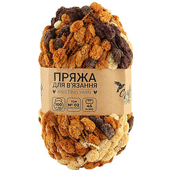 Пряжа для в'язання з помпонами Craft time 100 г, 45 м тон №02