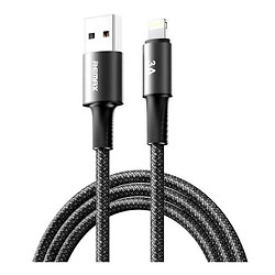 USB кабель Remax CB25 Velocity Apple iPhone SE 2022 / iPhone 14 Pro Max / iPhone 14 Plus / iPhone 14 Pro / iPhone 14 / iPhone 13 Pro / iPhone 13 Mini / iPhone 13 / iPhone 13 Pro Max / iPhone 12 Mini / iPhone 12 Pro Max, Lightning, 1.2 м., Черный