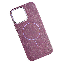 Чохол (накладка) Apple iPhone 13 Pro Max, Color Glitter, MagSafe, Бордовий