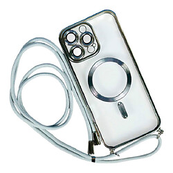 Чохол (накладка) Samsung S928 Galaxy S24 Ultra, Crossbody Lanyard Clear, MagSafe, Срібний