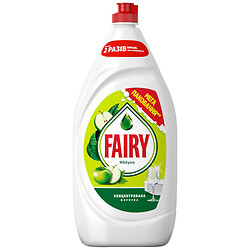 Средство для мытья посуды концентрированное FAIRY "Зеленое яблоко", 1,35 л