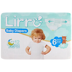 Підгузки дитячі Lirro "Extra Large", 6", 15+кг, 36 шт/пач