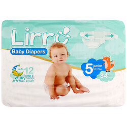 Підгузки дитячі Lirro "Junior", 5", 12-17 кг, 34 шт/пач.