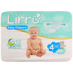 Підгузки дитячі Lirro "Maxi", 4", 9-15 кг, 32 шт/пач.