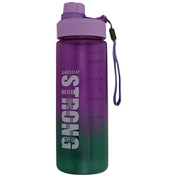 Бутылка для напитков спортивная пластиковая с надписью, 760 мл