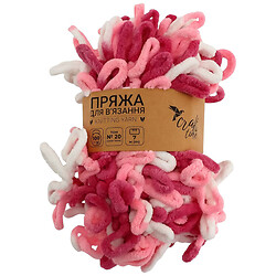 Пряжа для вязания руками плюшевая Craft time 100 г, 7 м тонн №20