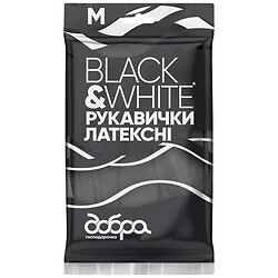 Рукавички латексні Добра господарочка B&W, р. М, 1 пара