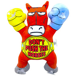 Игрушка мягконабивная "Лошадь на липучках: DON`T PUSH THE HORSES", 22см, Сувенир-Декор