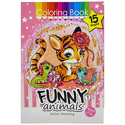 Раскраска "FUNNY ANIMALS 1", 210х297 мм, Art Studio Of Happiness