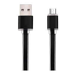 USB кабель Noodle, MicroUSB, 1.0 м., Черный