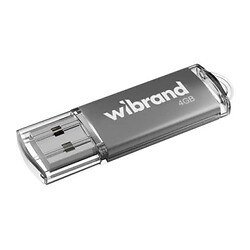 USB Flash Wibrand Cougar, 4 Гб., Серебряный