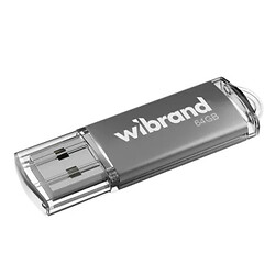 USB Flash Wibrand Cougar, 64 Гб., Серебряный