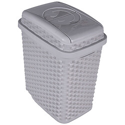 Мусорное ведро пластиковое с поворотной крышкой Ротанг, 5 л